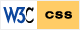 Selo do validador online da W3C para CSS - Um retângulo dividido em duas partes: à esquerda um fundo branco com a abreviação W3C. À dreita as letras CSS escritas em preto sobre um fundo amarelo. Este selo significa que o código CSS desta página não contém erros.